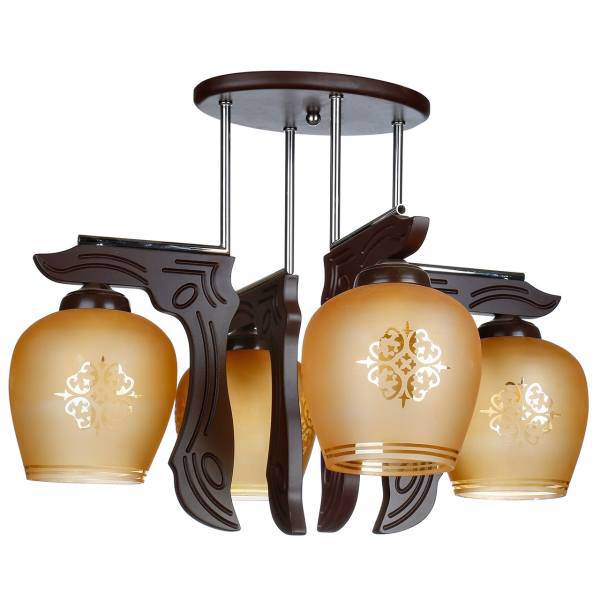 لوستر سقفی چشمه نور 4 شعله کد G533/4، Cheshmeh Noor G533 Four Flames Ceiling Chandelier