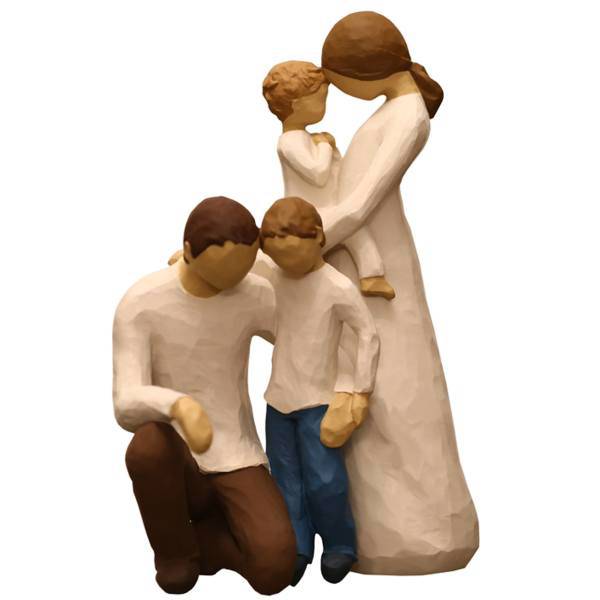 مجسمه امین کامپوزیت مدل Family Grouping کد 540 بسته دوعددی، Amin Composite Family Grouping 540 Statue Pack Of 2