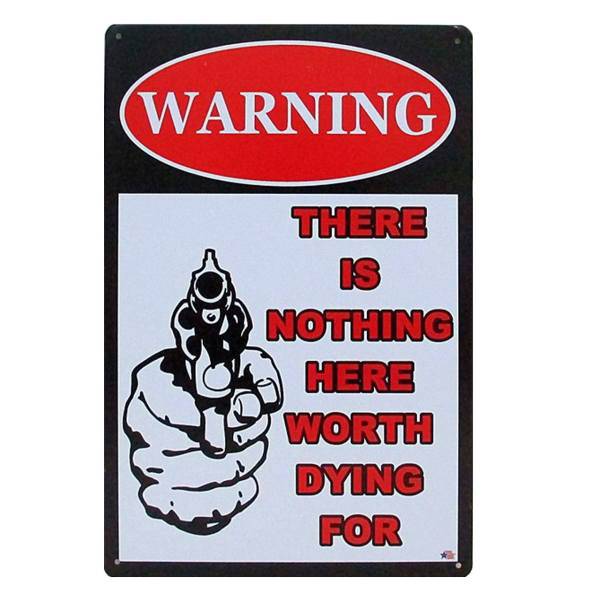 تابلو فلزی نوژا مدل Warning