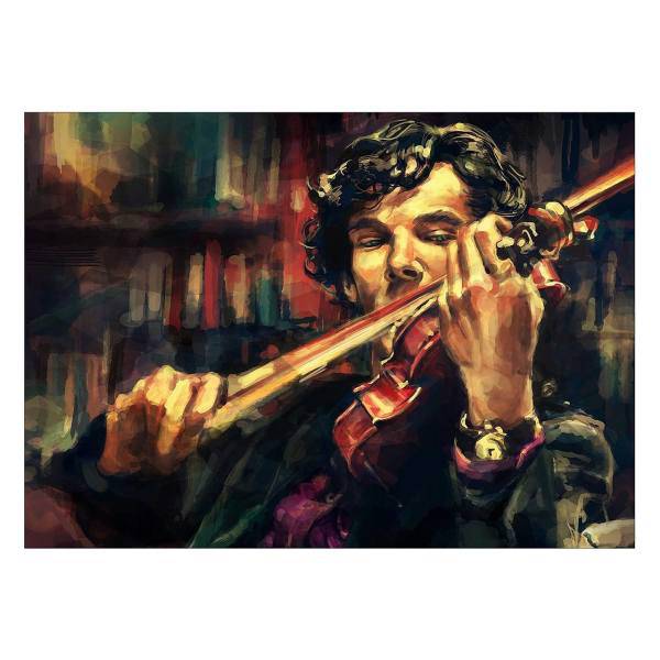 تابلو شاسی ونسونی طرح Sherlock Violin سایز 30 × 40، Wensoni Sherlock Violin Chassis 40 x 30