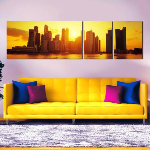 تابلو دیواری 3 تکه آفتاب کد TA4103