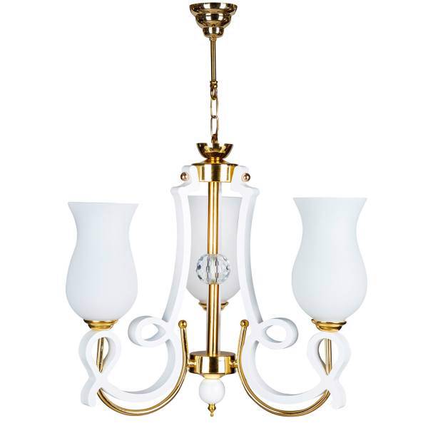 لوستر چشمه نور 3 شعله کد A831/3-GWT، Cheshmeh Noor A831/3-GWT Three Branches Chandelier