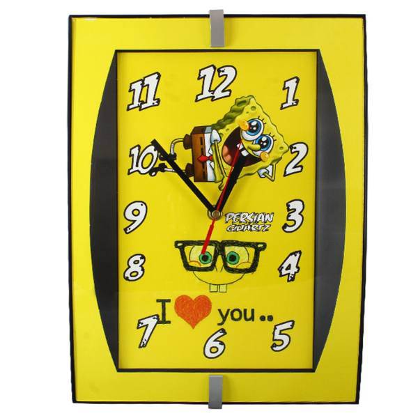 ساعت دیواری شیانچی طرح باب اسفنجی کد 10010040