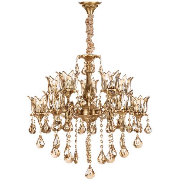 لوستر چشمه نور 12 شعله کدC2770/6، Cheshmeh Noor C2770/6 Twelve Flames Chandelier