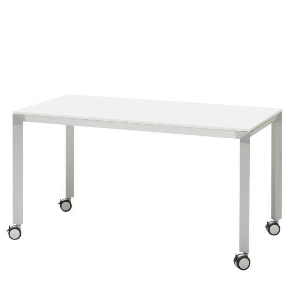 میز چرخ دار فرآذین مدل FED SP4 02 سفید، Farazin FED SP4 02 White Wheeled Desk