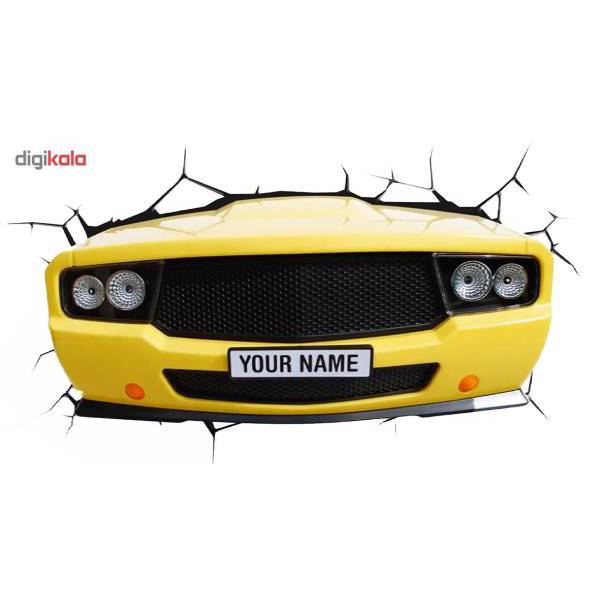 چراغ دیواری تری دی لایت اف ایکس مدل Yellow Car، 3D Light FX Yellow Car Wall Lamp