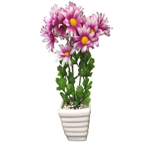 گلدان به همراه گل مصنوعی کارا مدل 12046