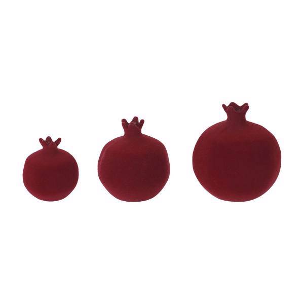 انار مخملی رومینا بسته 3 عددی، Romina Velvet Pomegranate Pack of 3 Pices