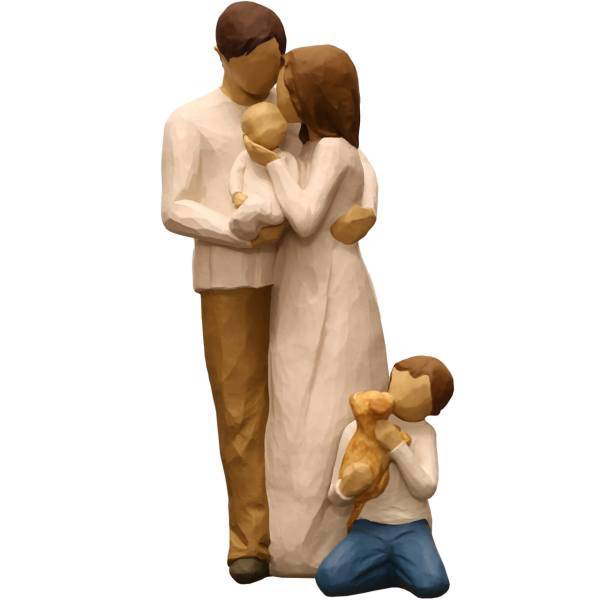 مجسمه امین کامپوزیت مدل Family Grouping کد 549 بسته دو عددی، Amin Composite Family Grouping 549 Statue Pack Of 2