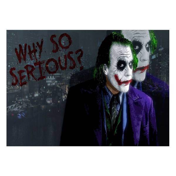 تابلو شاسی ونسونی طرح Joker Hate Serios mans سایز 50 × 70، Wensoni Joker Hate Serios mans Chassis Size 50 x 70