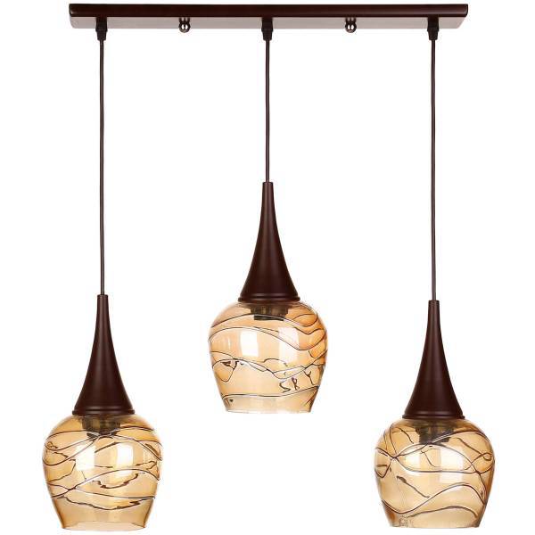 چراغ آویز چشمه نور 3 شعله کد G550/3H-BR، Cheshmeh Noor G550/3H-BR Three Flame Hanging Lamp