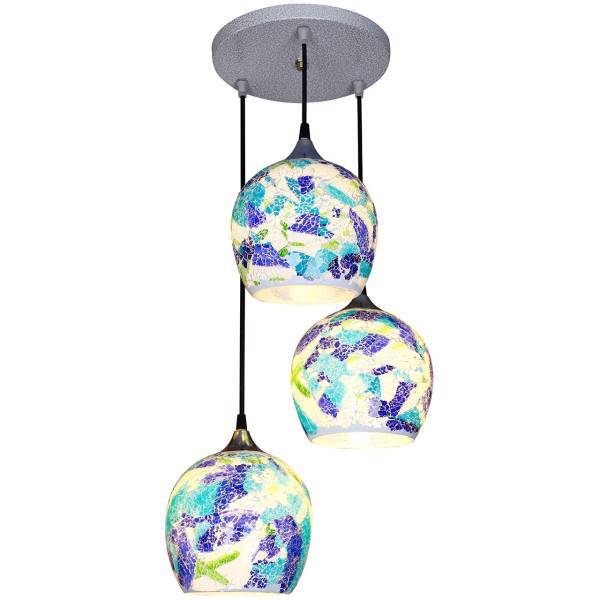 چراغ آویز چشمه نور 3 شعله کد 1278/3H-GR، Cheshmeh Noor 1278/3H-GR Three Branch Hanging Lamp