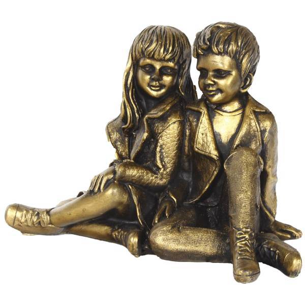 مجسمه طرح دختر و پسر وفادار نشسته کد 020020148