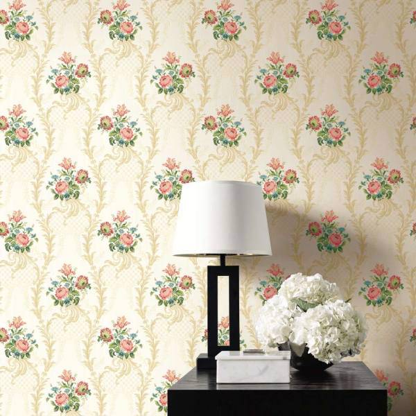 کاغذ دیواری والکویست آلبوم وینتج تکستایلز مدل BA60308، Wallquest BA60308 Vintage Textiles Album Wallpaper