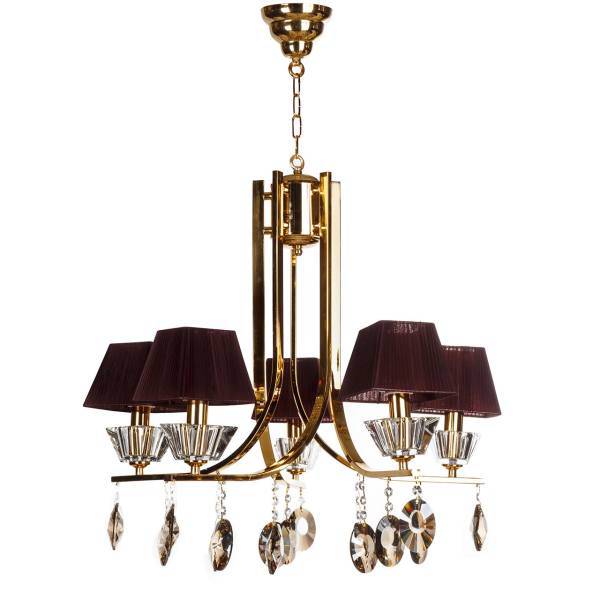 لوستر چشمه نور 5 شعله کد 876، Cheshmeh Noor Five Branches 876 Chandelier