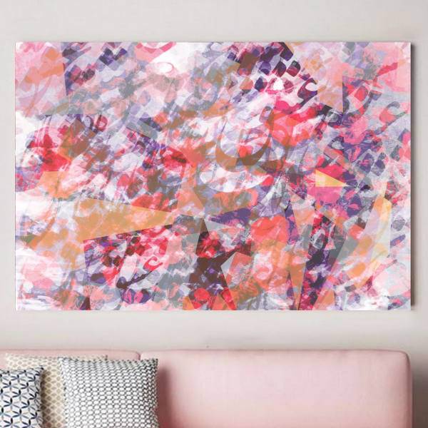 تابلو بوم خط روزتو طرح سرخاب، Rouzeto Sorkhab Canvas modern iranian calligraphy