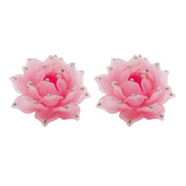 چراغ کیدتونز طرح گل کریستالی کدKsh-004-1 بسته دو عددی، Kidtunse Cristal Flower Ksh-004-1 Lamp Pack Of 2