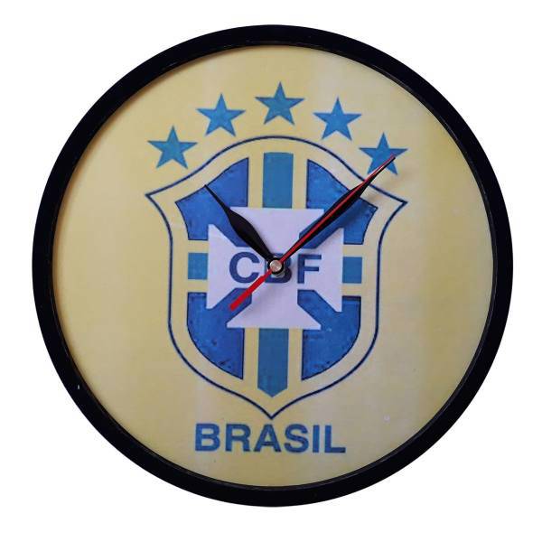 ساعت دیواری تیم ملی برزیل مدل سان تایم 411، Brasil National Football Team Clock Sun Time 411