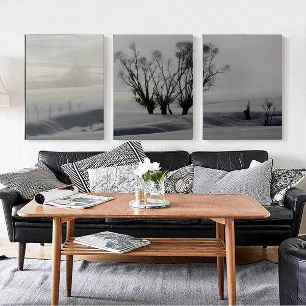 تابلو عکس3 تکه گالری دومان طرح زمستان2، Dooman Gallery Winter2 Tableau 3 Pcs