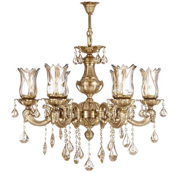 لوستر چشمه نور 6 شعله کد C2547/6، Cheshmeh Noor C2547/6 Six Flames Chandelier