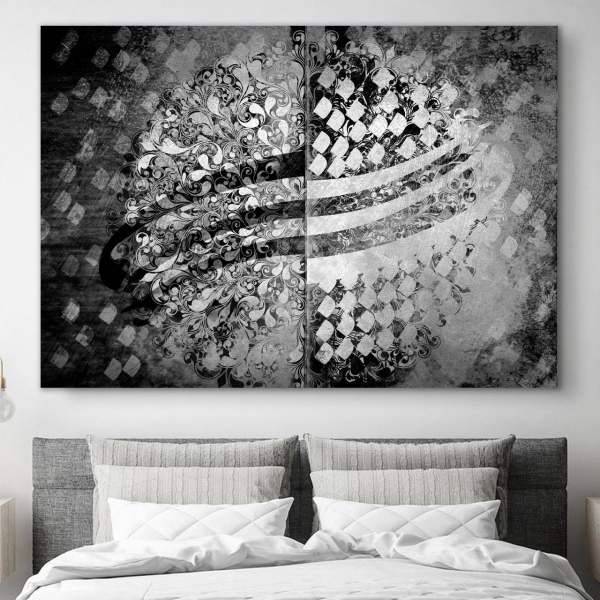 تابلو بوم خط روزتو طرح پنج نقطه 6، Ruzeto Panj noghte 6 Canvas