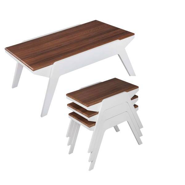 میز جلومبلی و مجموعه ی 3 عددی عسلی کارینو مدل EG317، EG317 coffee Table and 3pcs end Table