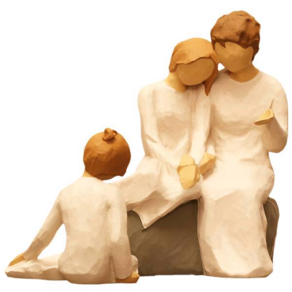 مجسمه امین کامپوزیت مدل Family Grouping کد 523 بسته 2 عددی، Amin Composite Family Grouping 523 Statue Pack Of 2