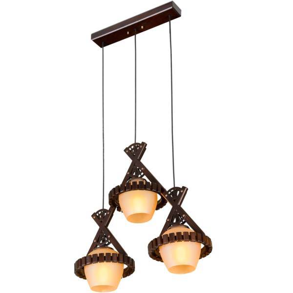 چراغ آویز دارکار مدل لیلا 3 شعله کد 190، Darkar 190 Three Branches Leila Hanging Lamp