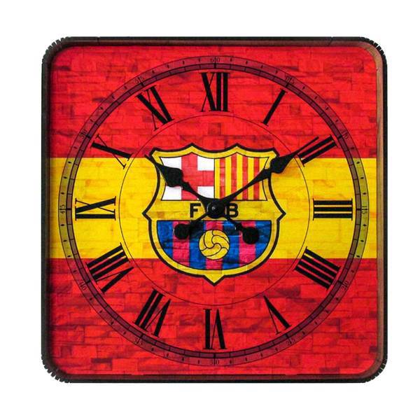 ساعت دیواری گلدن طرح بارسلونا کد 10010114