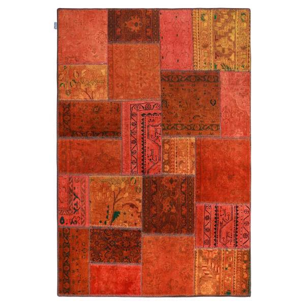 کلاژ فرش سه متری سبحه طرح چهل تکه پچ ورک کد FDC-39