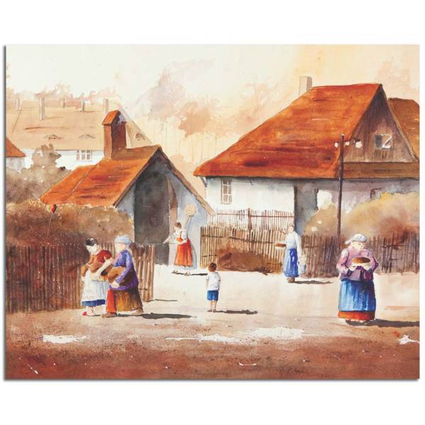 تابلو شاسی دکوگراف مدل Watercolor کد 245 سایز 20x25 سانتی متر، DecoGraph Watercolor 245 Chassis Size 20 x 25 Cm
