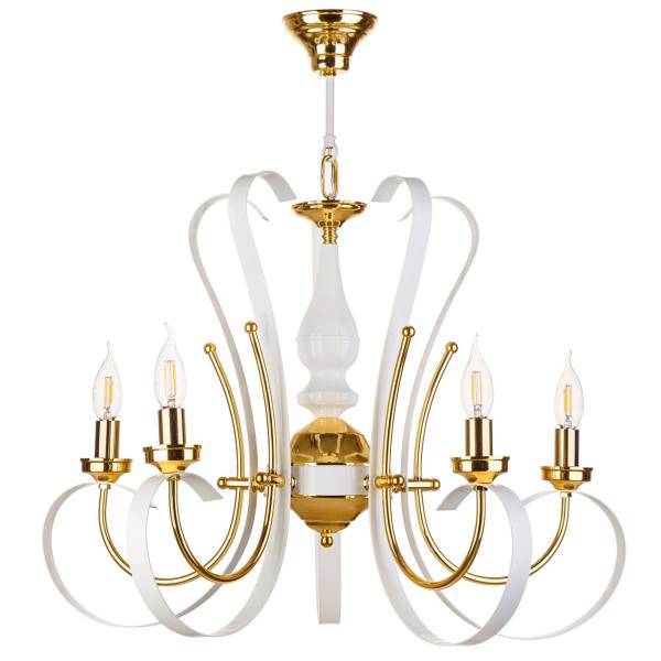 لوستر چشمه نور 5 شعله کد N3602/5WT-F، Cheshmeh Noor N3602/5WT-F Five Flames Chandelier