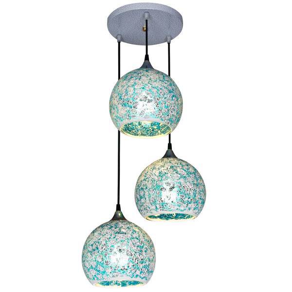 چراغ آویز چشمه نور 3 شعله کد 1278/3H-BL، Cheshmeh Noor 1278/3H-BL Three Branch Hanging Lamp