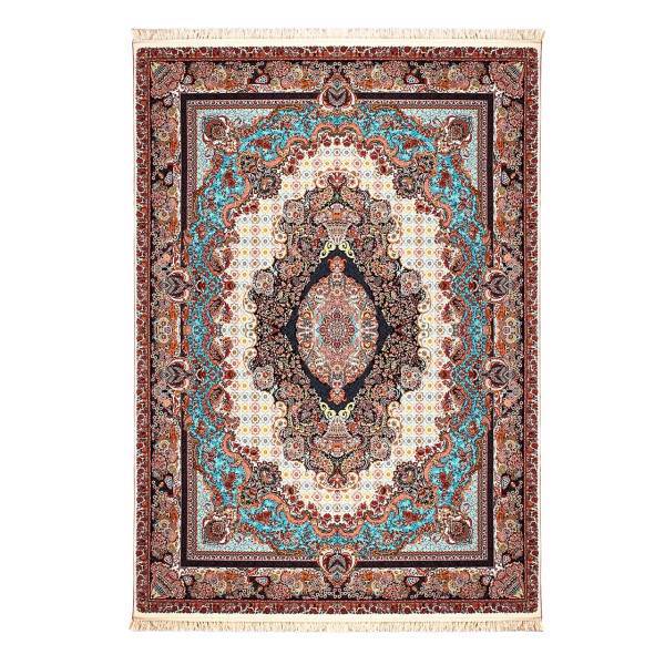 فرش ماشینی دربار طرح لیلی کد FR37 زمینه کرم