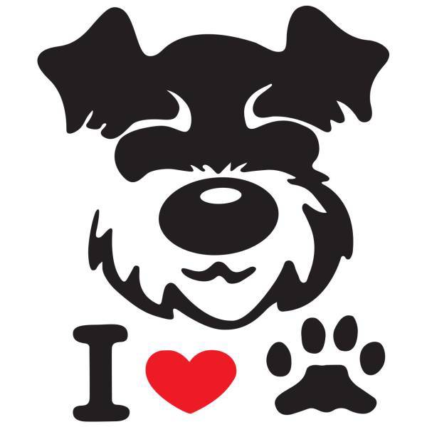 برچسب دکوگراف مدل Dog کد 109 مجموعه ی دو عددی، DecoGraph Dog 109 Car Sticker