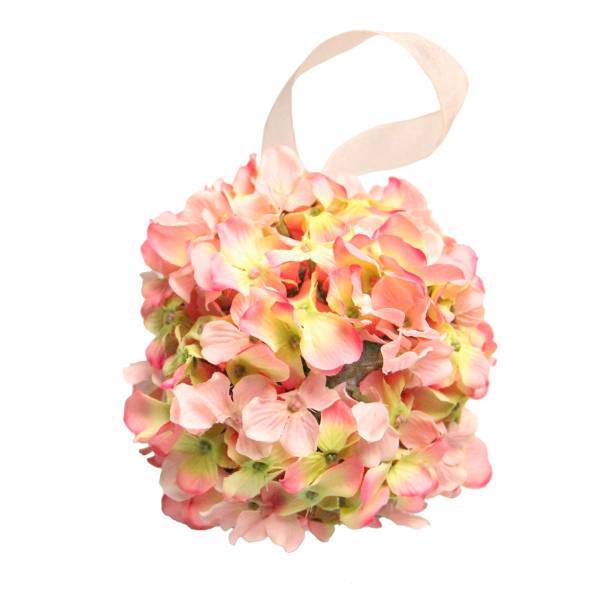 گل مصنوعی ارتانزیا طرح آویز توپی مدل WKA0083-pink