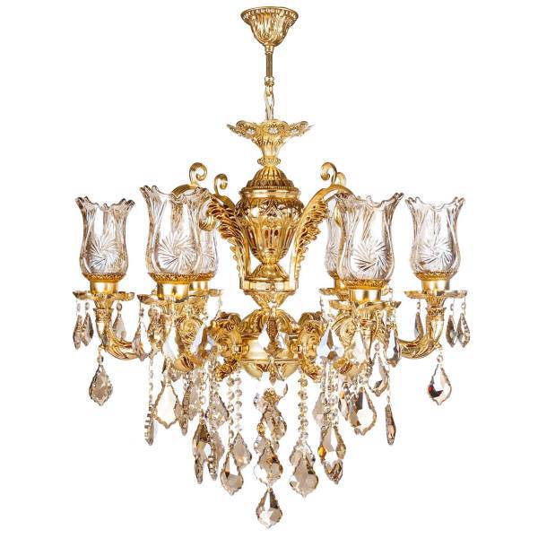 لوستر چشمه نور6 شعله کد S3525/6G، Cheshmeh Noor S3525/6G Six flames Chandelier