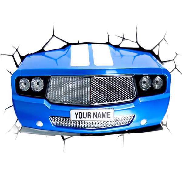 چراغ دیواری تری دی لایت اف ایکس مدل Blue Car، 3D Light FX Blue Car Wall Lamp