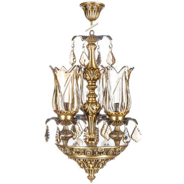 لوستر چشمه نور 3 شعله کد S3554، Cheshmeh Noor S3554 Three Branches Hanging Lamp