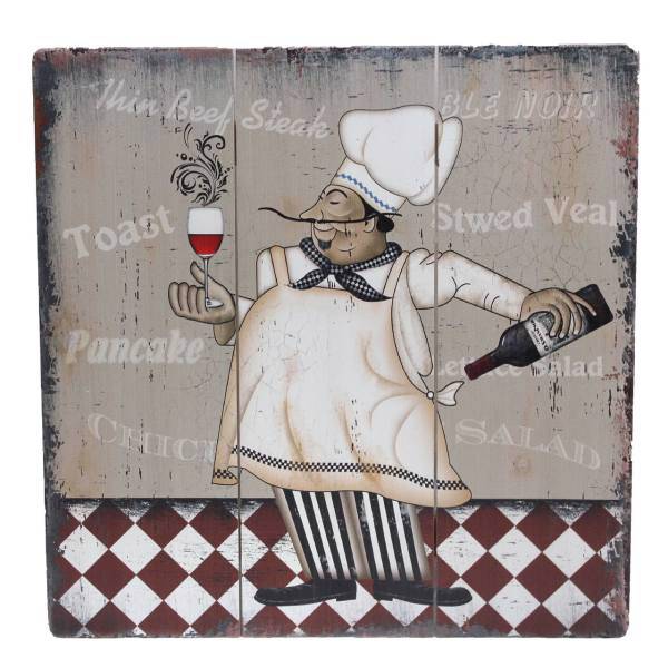 تابلو شاسی هوم استایل مدل 204 سایز 40x40 سانتی متر، HomeStyle 204 Wood Chassis Size 40x40 Cm