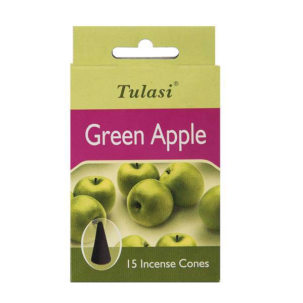 عود مخروطی تولاسی مدل Green Apple، Tulasi Green Apple Incense Cones