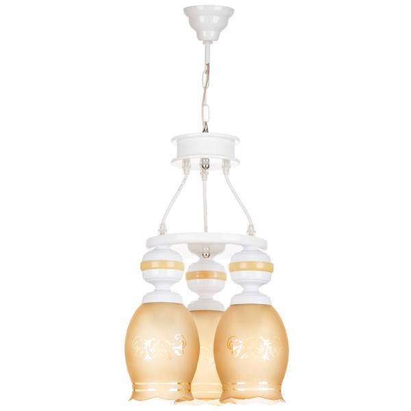 چراغ آویز چشمه نور 3 شعله کد G565/3H-WT، Cheshmeh Noor G565/3H-WT Three Flames Hanging Lamp