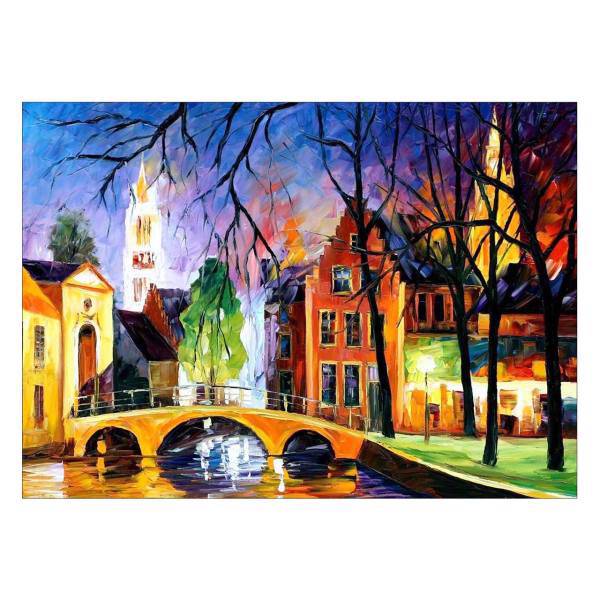 تابلو شاسی ونسونی طرح Bruges Belgium سایز 50x70 سانتی متر، Wensoni Bruges Belgium Chassis Size 50 x 70 Cm