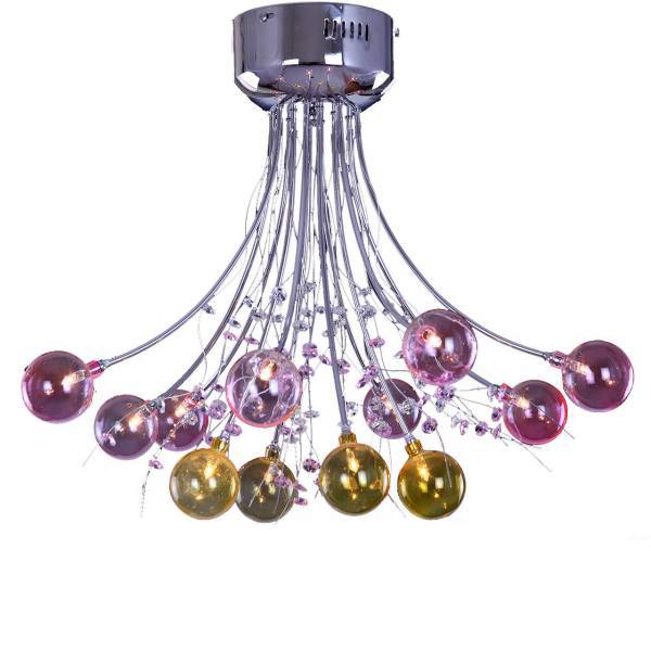 لوستر آویز فانتزی چشمه نور کد 5255/12، Cheshmeh Noor 5255/12 Hanging Chandelier