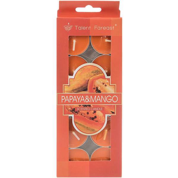 شمع وارمر تلنت فارست رایحه پاپایا و انبه بسته 10 عددی، Talent Fareast Papaya And Mango Candle Pack of 10