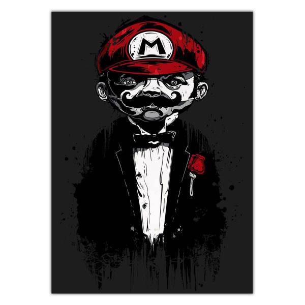 تابلوی ونسونی طرح Super Mario Father سایز 30x40، Wensoni Super Mario Father Chassis 30x40