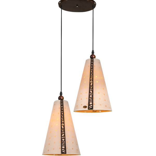 چراغ آویز دارکار مدل یونیک 2 شعله کد 84، Darkar 84 Unique Two Branches Hanging Lamp