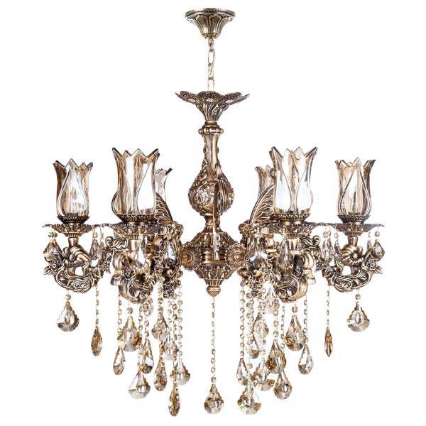 لوستر چشمه نور 6 شعله کد S3526/6A، Cheshmeh Noor S3526/6A Six Flames Chandelier