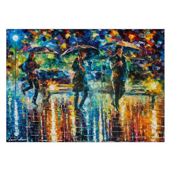 تابلو شاسی ونسونی طرح Rainy Street سایز 50x70 سانتی متر، Wensoni Rainy Street Chassis Size 50 x 70 Cm