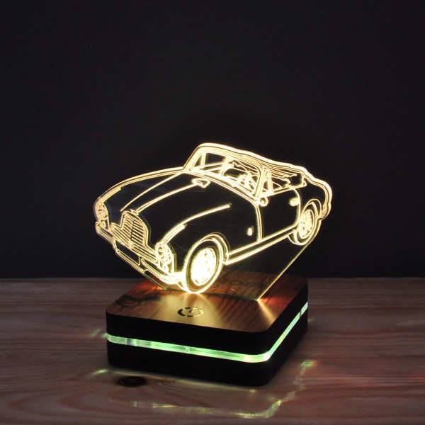 چراغ خواب موهومی طرح ماشین آستون مارتین ۱۹۵۵ هفت رنگ، Mohomi Wirelight 7 Color Lamp Aston Martin 1955